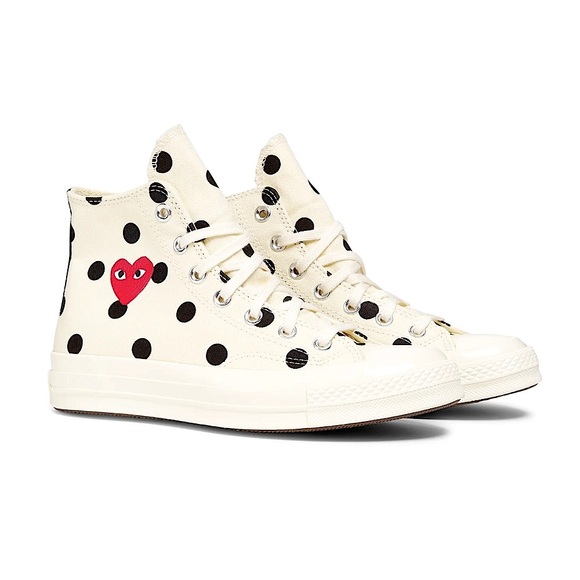 Comme des Garcons High-Top Polka Dot Converse - Picture 1 of 13